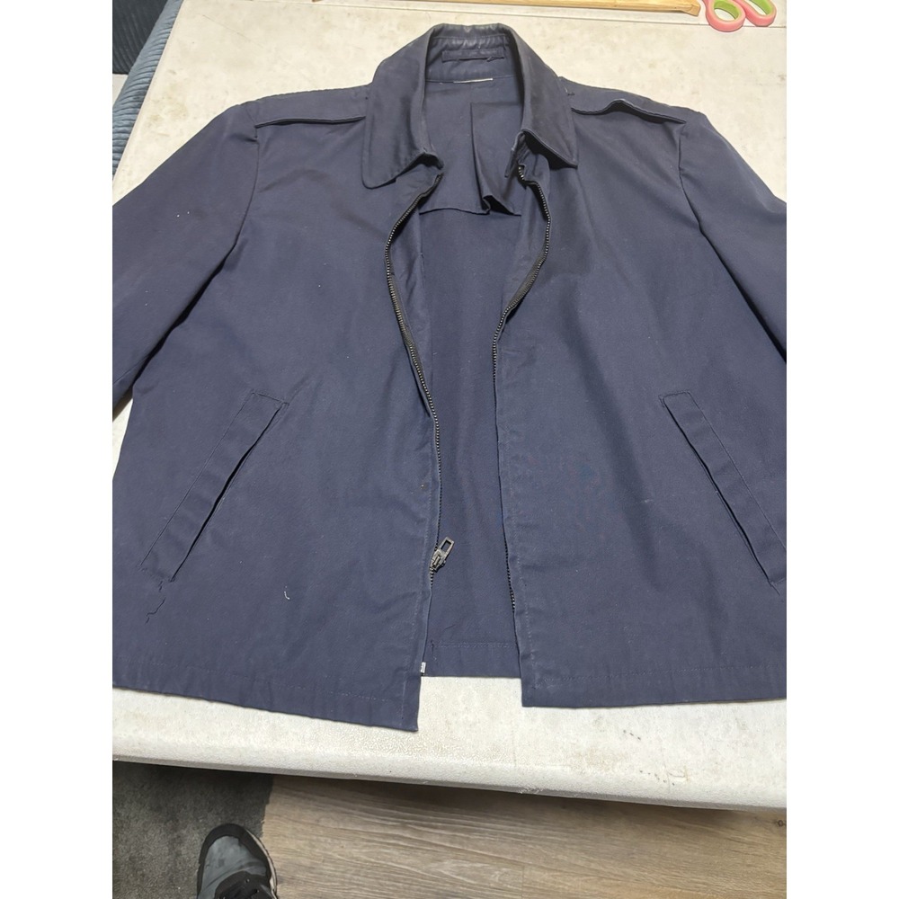 70s USAF MIL J men‎ light weight pilot jacket Scovill Gripper USA VTG
